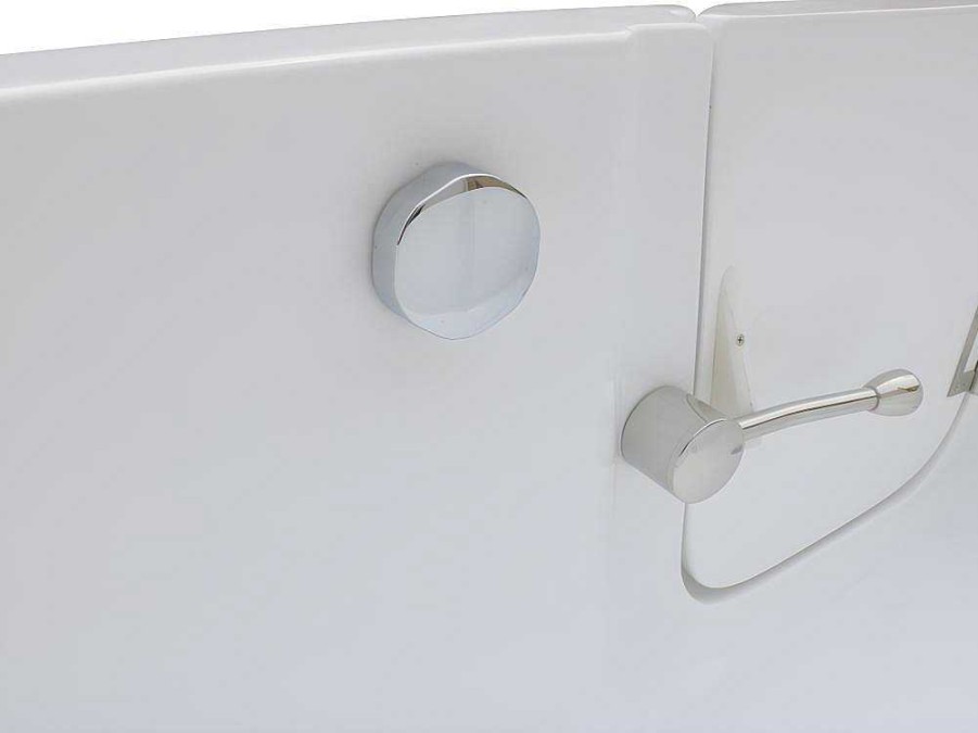 Banheira De Canto | Shower & Design Banheira De Canto Com Porta 170 X 76 X 61 Cm E 235 L - Canto Esquerdo - Servee