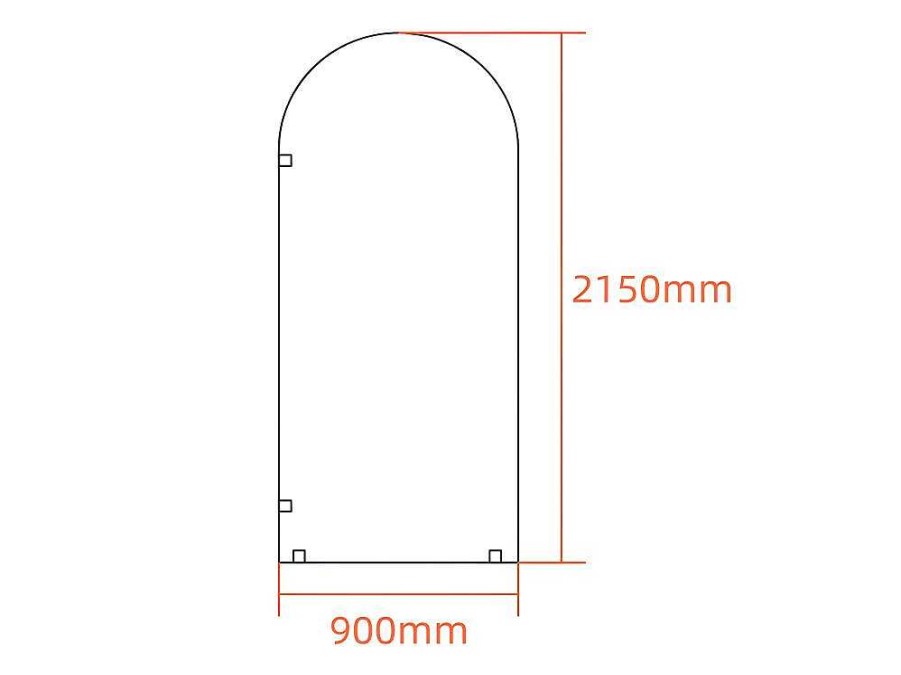 Painel De Duche | Shower & Design Painel De Duche Estilo Italiano Arredondado De 90 X 215 Cm - Airlie