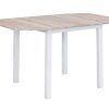 Promocoes Sala | Vente-unique Conjunto Mesa + 4 Cadeiras Em Mdf E Metal Natural E Branco - Maewin