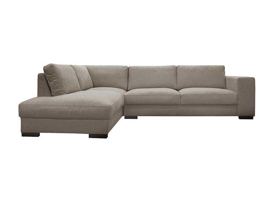 Sofa De Canto | Vente-unique Sofa De Canto Esquerdo Em Tecido Cor Bege - Meseta