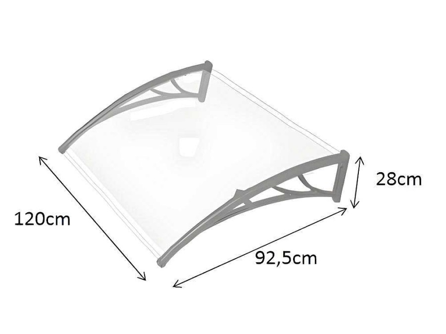 Cobertura De Porta | Vente-unique Toldo Copalina Em Aluminio - 120 X 92,5 Cm