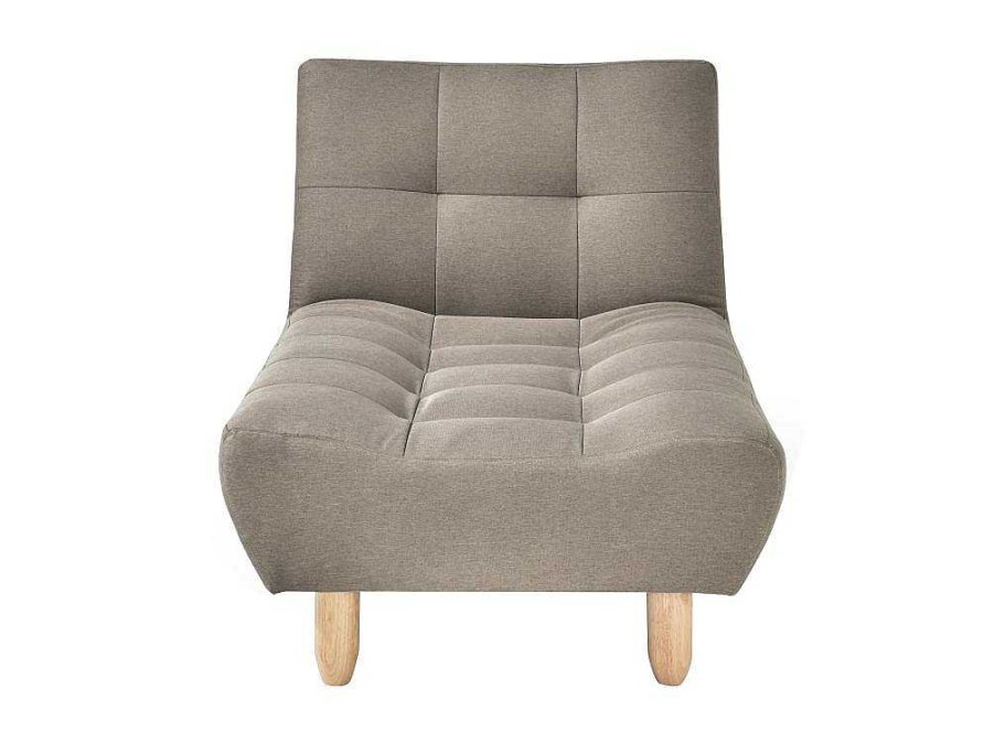 Chaise Longue | Vente-unique Chaise-Longue Clic-Clac Tecido Taupe - Esteban