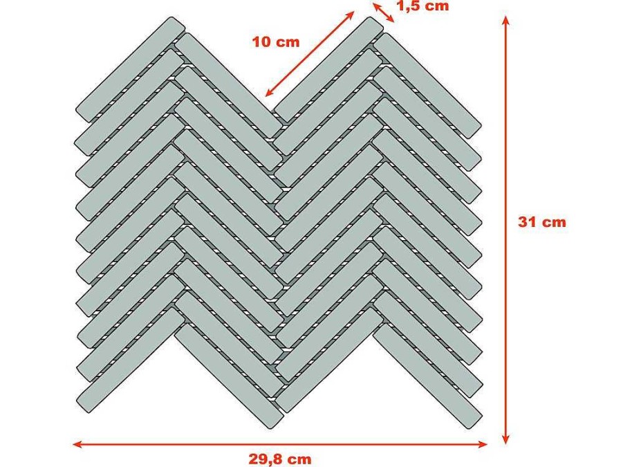 Mosaico | BRICOSOL Mosaico De Chao E De Parede Em Marmore Cor Creme Pack De 1 M - Mandros