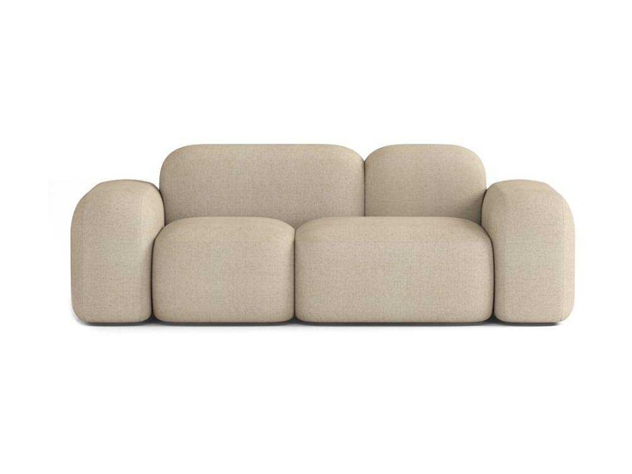 Sofa Em Tecido | Atio Sofa Max De 2 Lugares Em Tecido Bege