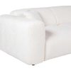 Sofa De Canto | Maison Céphy Grande Sofa De Canto Direito Em Tecido Boucle Branco - Pogni