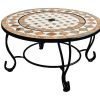 Barbecue, Braseiro De Jardim, Plancha | Purline Brasero De Jardin Incluant Un Barbecue En Carreaux De Ceramique Blanc