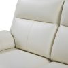 Sofa De Relaxamento Manual | Vente-unique Sofa De 2 Lugares Relax Em Pele De Bufalo Marfim - Pakita