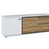 Movel De Tv | Vente-unique Movel De Tv Com 1 Porta E 2 Gavetas Natural E Branco - Nisuka