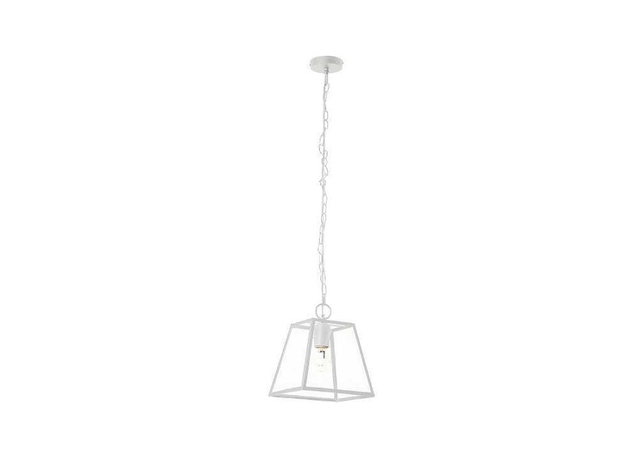 Candeeiro Suspenso | EPIKASA Lampada De Suspensao Amata, Branco, 27,5X27,5X110 Cm, Epikasa