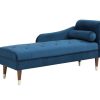 Chaise Longue | Vente-unique Chaise-Longue Esquerda Em Veludo Azul-Esverdeado - Umari