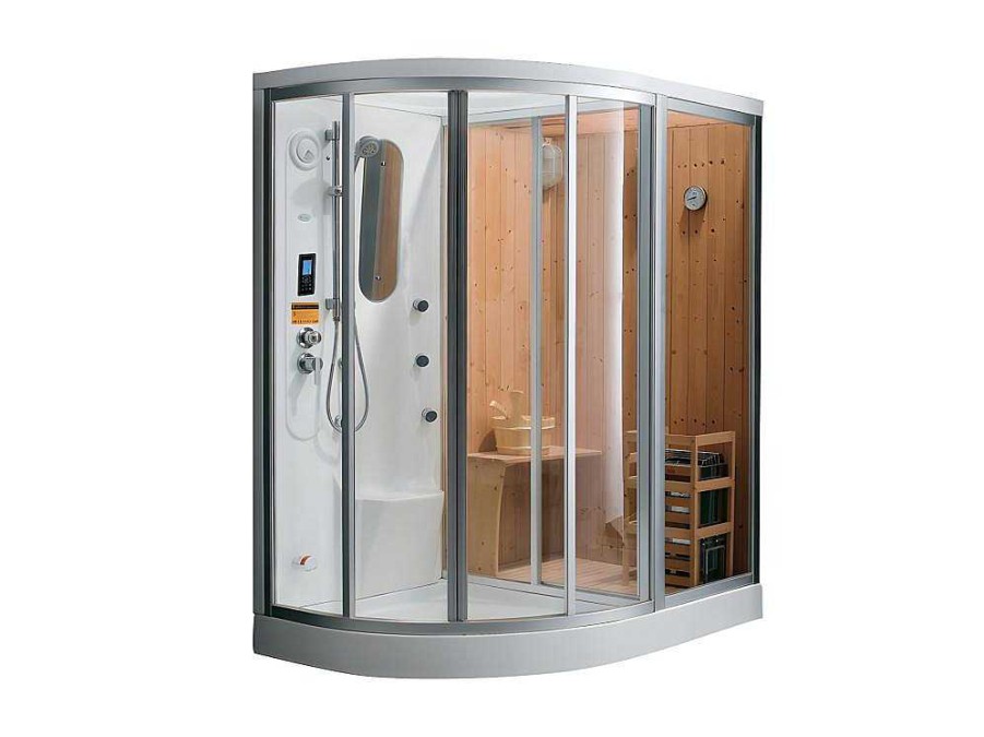 Cabine De Duche | Shower & Design Duche De Canto Spa-Termas-Sauna Haumea - L157 X P110 X A215 Cm Canto Direito