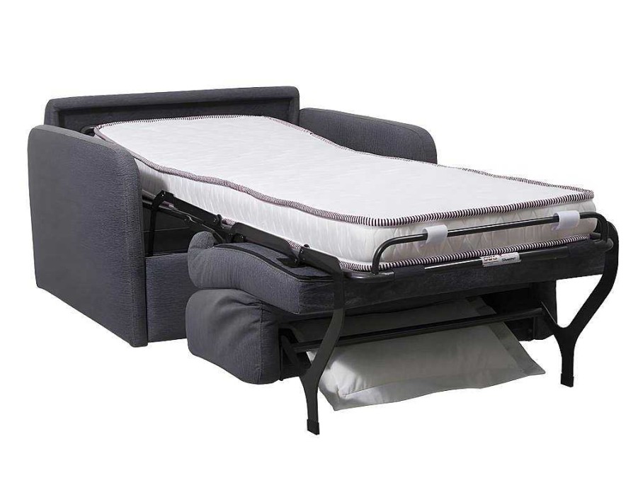 Poltrona Cama | Vente-unique Poltrona Rapidamente Convertivel Em Cama De 70 Cm Em Tecido Antracite - Nadoa