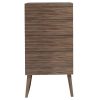 Comoda | Angel Cerda Chiffonier Em Madeira Folheada De Nogueira Com Quatro Gavetas. 7024