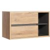 Movel Para Lavatorio | Vente-unique Movel De Casa De Banho Suspenso Cor Natural De 100 Cm - Purnal