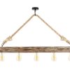 Candeeiro Suspenso | OZAIA Candeeiro De Teto Em Madeira De C. 100 X A. 53 Cm Cor Natural - Erebos