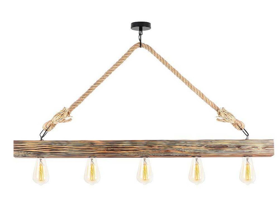 Candeeiro Suspenso | OZAIA Candeeiro De Teto Em Madeira De C. 100 X A. 53 Cm Cor Natural - Erebos