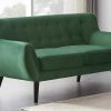 Conjunto De Sofa | Vente-unique Sofas De 3+2 Lugares Em Veludo Verde-Abeto - Serti