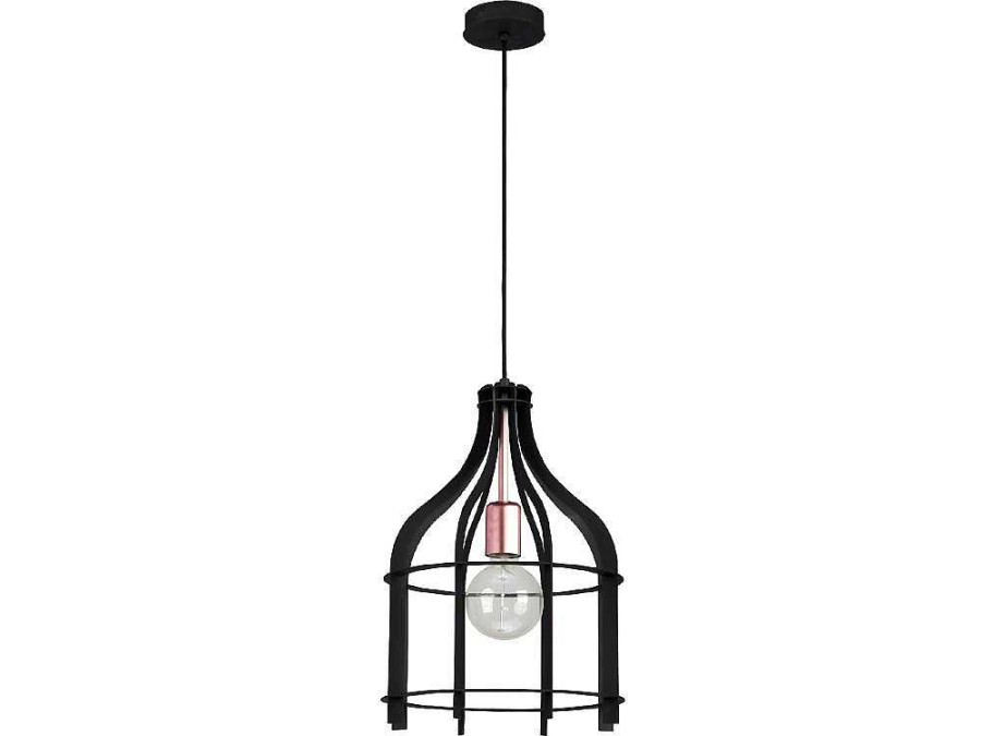 Luz De Teto | EPIKASA Lampada De Tecto Riana, Preto, Cobre, 29X29X115 Cm, Epikasa