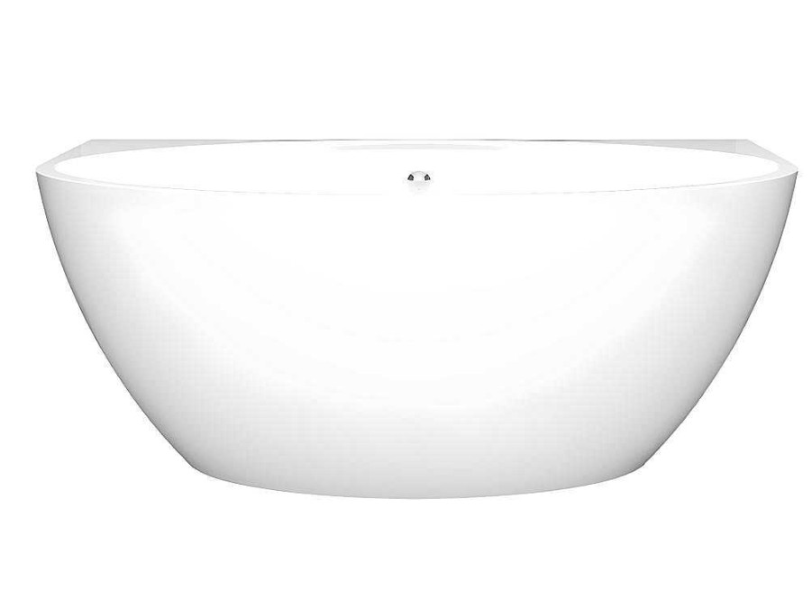 Banheira De Pousar E Encostar | Shower & Design Banheira Semi-Classica Oval De 197 L Dimensoes 151 X 94 X 60 Cm Cor Branco Em Acrilico - Pagrus