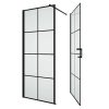 Painel De Duche | Shower & Design Painel De Duche Fixo Com Porta Giratoria Serigrafado Preto Mate 80 X 80 X 190 Cm - Caparica