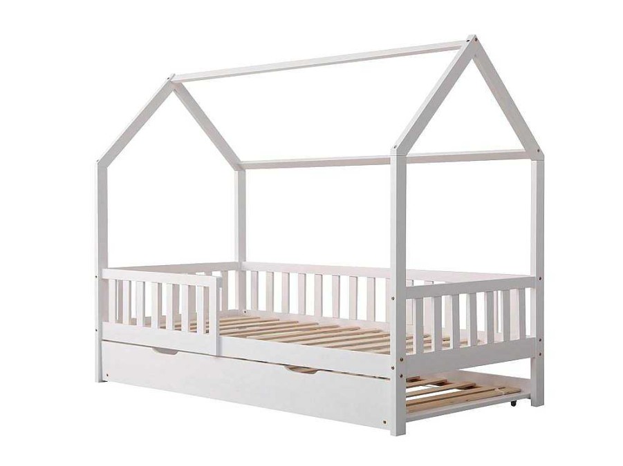 Cama De Crianca | Happy Garden Cama De Nidificacao Para Criancas 190X90Cm Branco Marceau