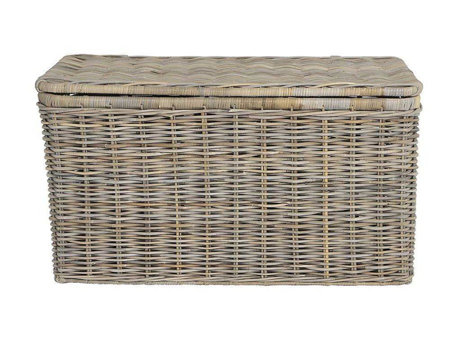 Acessorios De Arrumacao | OZAIA Arca De Arrumacao Em Kubu De C100 X L55 X A55 Cm Cor Cinza Natural - Timgad