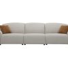 Sofa De 4 Lugares | Vente-unique Sofa De 4 Lugares Em Tecido Bege - Bodura