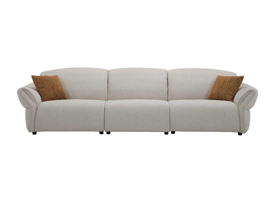 Sofa De 4 Lugares | Vente-unique Sofa De 4 Lugares Em Tecido Bege - Bodura