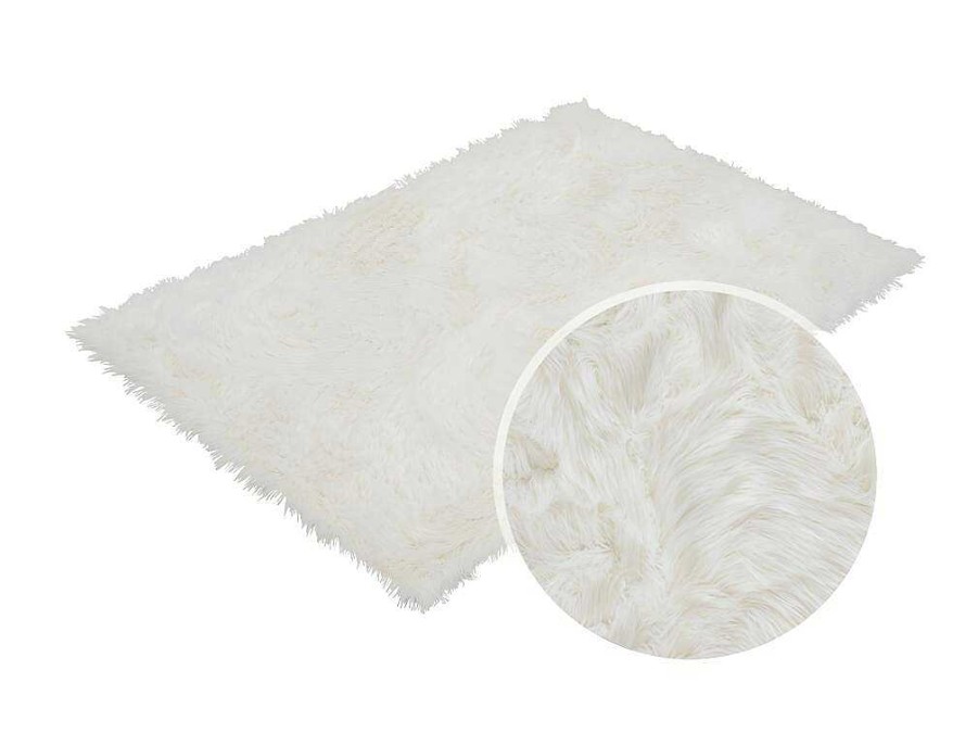 Tapete Escandinavo | OZAIA Tapete Imitacao De Pele De Ovelha Sheep - 120 X 170 Cm - Branco