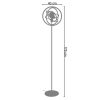 Candeeiro De Pe | TOSEL Candeeiro De Pe Tosel Descendite A Tecido Certo Branco D45 X H168 Cm