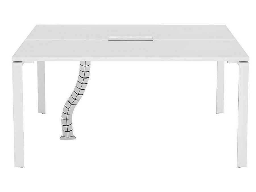 Mobiliario De Escritorio | Workēa Mesa De Escritorio 2 Pessoas Branco C140 Cm - Downtown