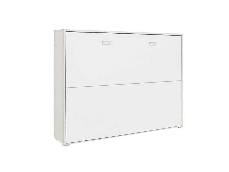 Cama Rebativel | Venprodin Cama Dupla Dobravel Horizontal 135X190 Cor Branco