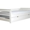 Cama Dupla | Vente-unique Cama Dupla Banco 2X90X190 Cm Mdf Branco + Colchoes - Celiane