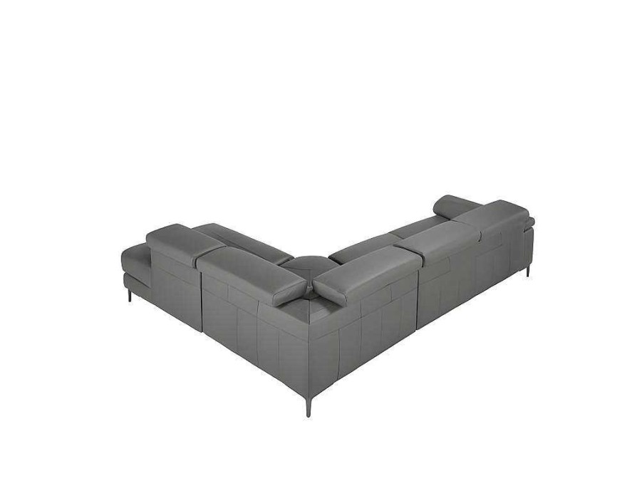 Promocoes Sofas & Poltronas | Angel Cerda Sofa De Canto Estofado Em Pele Cinzenta 6111