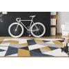 Tapete Escandinavo | OZAIA Tapete Geometrico 120 X 170 Cm Em Polipropileno Amarelo, Cinza E Azul Estilo Escandinavo - Geomie