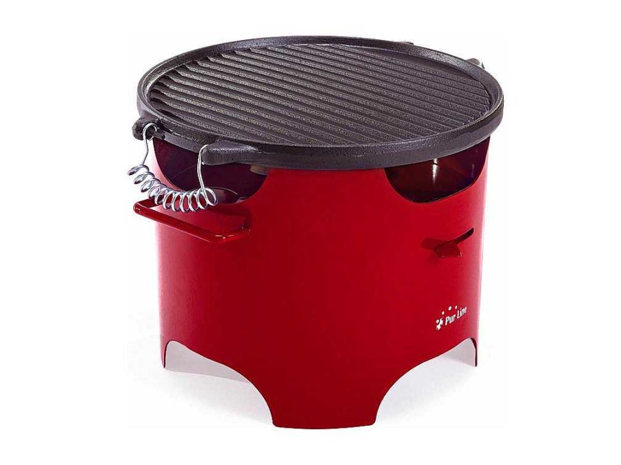 Barbecue, Braseiro De Jardim, Plancha | Purline Barbecue A L'Ethanol 0.5L En Acier Rouge