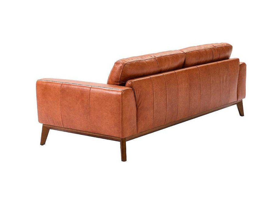 Sofa | Angel Cerda Sofa De 3 Lugares Estofado Em Couro De Vaca Com Estrutura Interna Em Madeira De Pinho Natural 6047