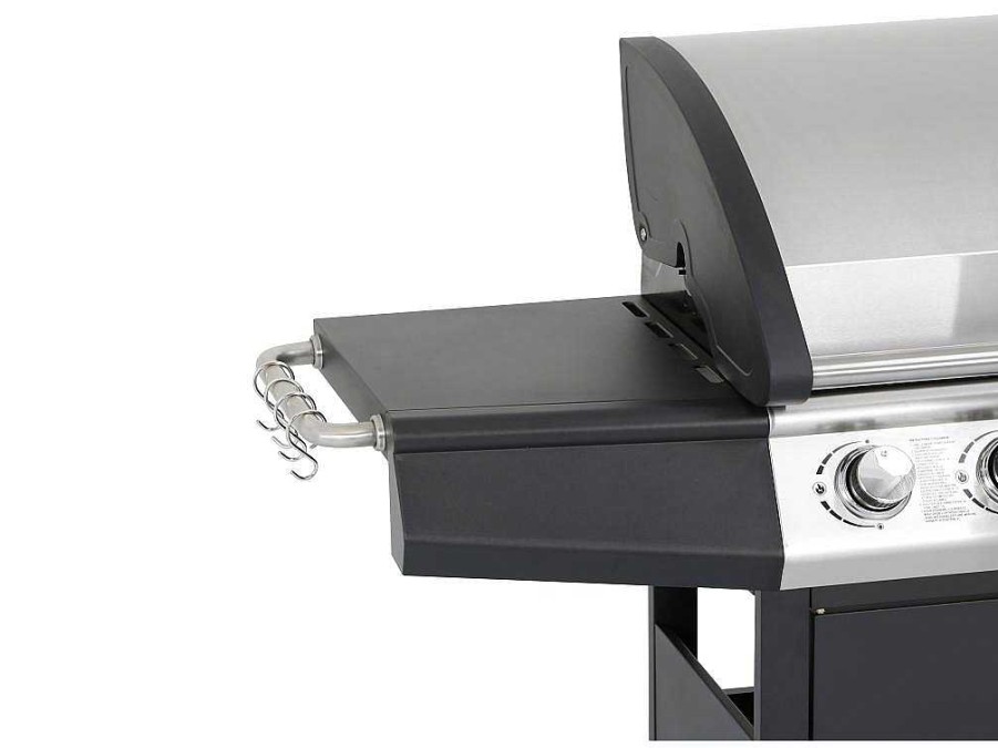 Barbecue, Braseiro De Jardim, Plancha | Vente-unique Barbecue A Gas Com 4 Bicos E 1 Fogao Lateral 143X54X115 Cm - Smoky