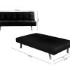 Sofa Cama Clic-Clac E Dobravel | Saldosystocks Sofa Cama 2 Lugares Ainhoa Clic Clac Tecido 175X74Cm Cinza