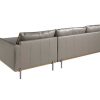 Sofa De Canto | Angel Cerda Sofa Chaise Longue Em Couro E Aco 6154