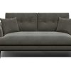 Conjunto De Sofa | Vente-unique Sofa De 3+2 Lugares Em Veludo Antracite - Ganesh