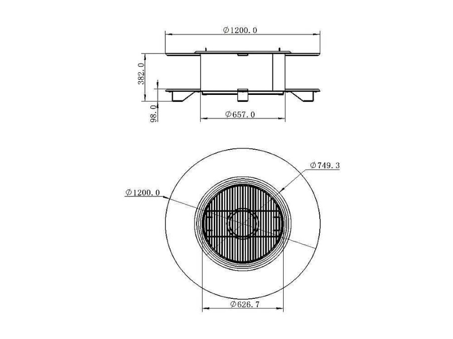 Pequenos Eletrodomesticos | Vente-unique Braseiro, Chapa E Grelhador Com Arrumacao Para Lenha C120 X L120 X A40 Cm - Barcena