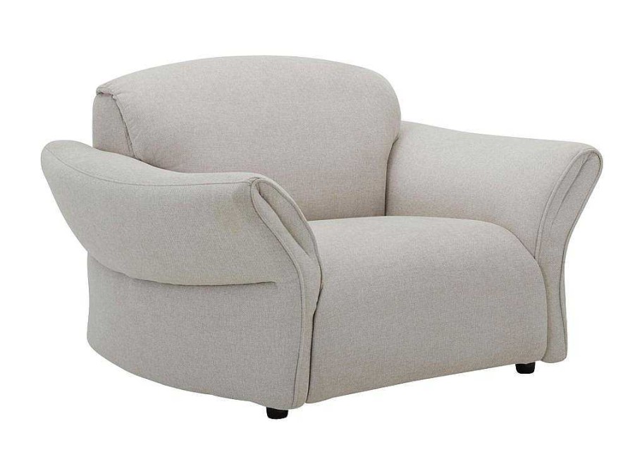 Conjunto Sofa E Poltrona | Vente-unique Sofa De 3 Lugares E Poltrona Tecido Bege - Bodura