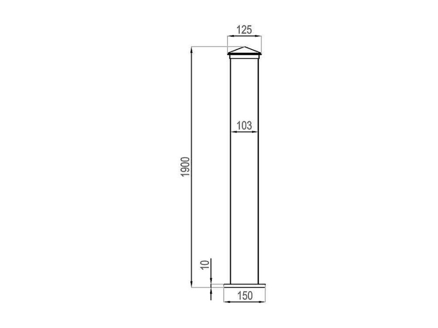 Porta E Portao | EXPERTLAND Poste Para Portao Em Aluminio C15 Cm X A190 Cm Antracite - Nereto