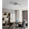 Luz De Teto | OZAIA Candeeiro De Teto Design Led Em Aluminio E Metal C104 X L42 Cm Preto - Harlow