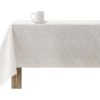 Texteis De Mesa | Purline Nappe Anti-Taches 100% Coton 1 Piece Beige A Lignes Fondues 140X140