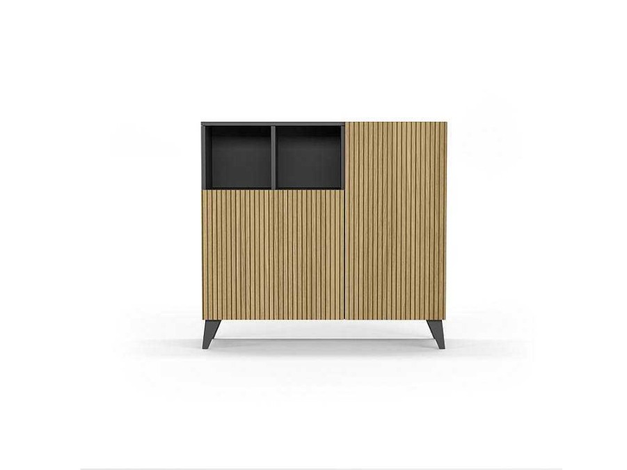 Sapateira | Herdasa Sapateiro/Movel Organizacao - H87Cm X L90Cm X P27Cm Cinza Grafite Portas Serrado - Moss