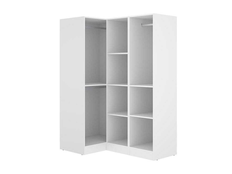 Armario E Roupeiro | Vente-unique Roupeiro De Canto 3 Portas C132 Cm Branco - Listowel