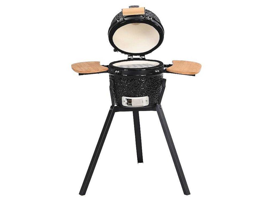 Barbecue, Braseiro De Jardim, Plancha | Vente-unique Barbecue Kamado A Carvao Em Ceramica E Bambu 32 X 52 X 94 Cm - Eriko