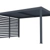 Pergola, Coreto, Quiosque | EXPERTLAND Quebra-Sol Orientavel Aluminio Para Pergola Bioclimatica Antracite L2,78 X A2,2 M - Bolsena